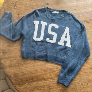 USA semi-cropped Grayson Threads sweater